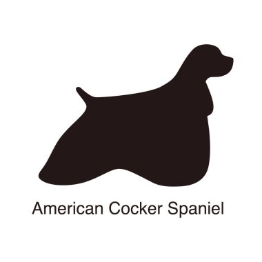Amerikan cocker spaniel dog delikte, izliyor, vektör illüstrasyon