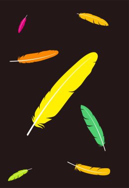 Tüy deseni, vektör illüstrasyonu