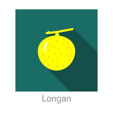 Kiraz meyvesi düz simgesi, vektör illüstrasyonu