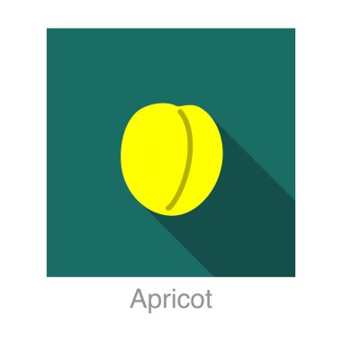 Kiraz meyvesi düz simgesi, vektör illüstrasyonu