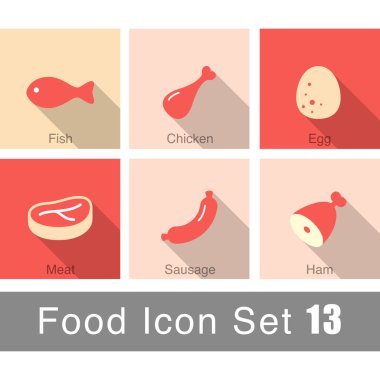 Süpermarket et simgesi dizaynı, vektör illüstrasyonu