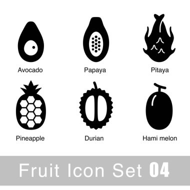 Meyve simgesi tasarımı, vektör illüstrasyonu