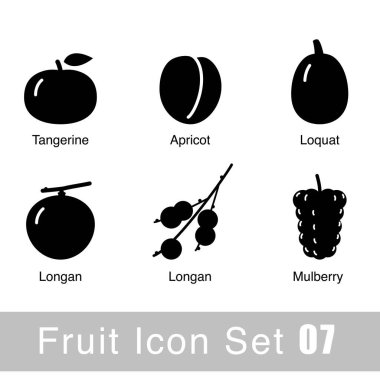 Meyve simgesi tasarımı, vektör illüstrasyonu