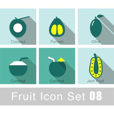 Meyve simgesi tasarımı, vektör illüstrasyonu