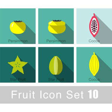 Meyve simgesi tasarımı, vektör illüstrasyonu