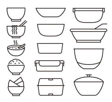 Kase ve tabak simgesi vektör çizimi