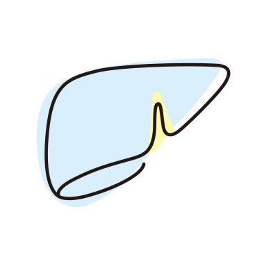 İnsan organı düz simgesi, vektör çizimi