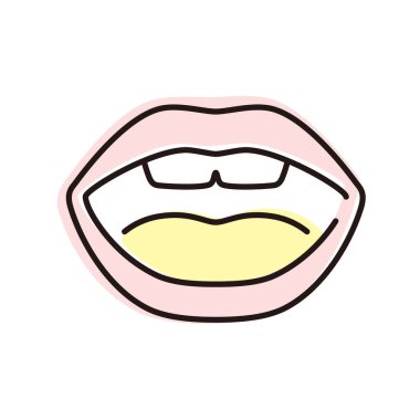 İnsan organı düz simge, vektör illüstrasyonu