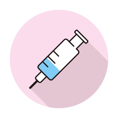 Enjeksiyon düz vektör simgesi