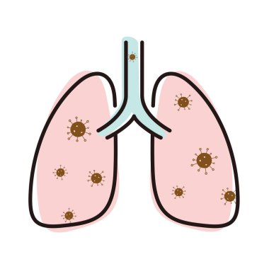 Corona virüsü taşıyan insan ciğerleri