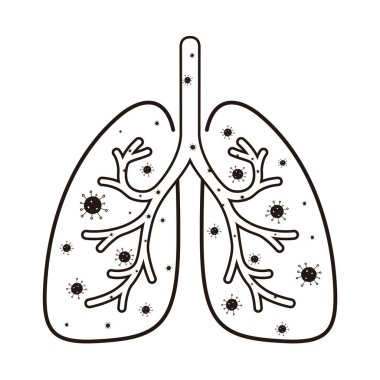 Corona virüsü taşıyan insan ciğerleri
