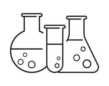 Laboratuvar matarası ikonu. vektör