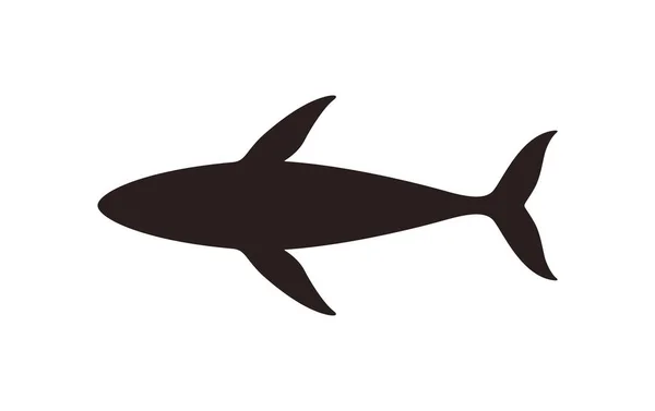 Knölvalar Simning Havet Animaliska Flat Ikonen — Stock vektor