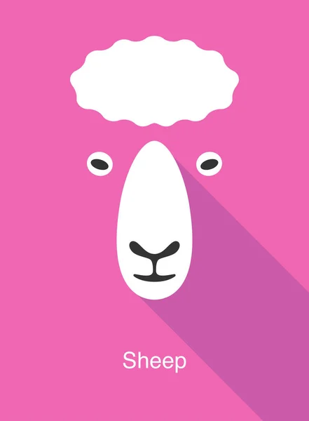 Вівці Мають Плоский Іконний Дизайн Серія Іконок Тварин Векторні Ілюстрації — стоковий вектор