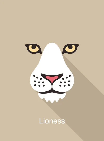 Lion Cartoon Face Icon Vector Illustration — ストックベクタ