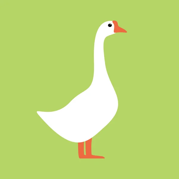 Poultry Goose Farm Animal Black Icon Vector Illustration — ストックベクタ