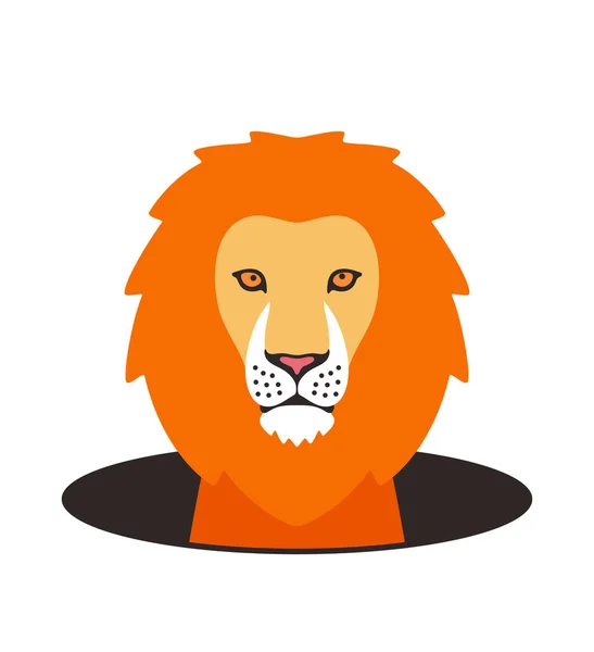 Χαριτωμένο Λιοντάρι Στην Τρύπα Παρακολουθώντας Διανυσματική Απεικόνιση — Διανυσματικό Αρχείο