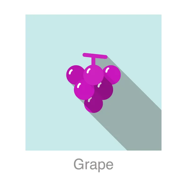 Σταφύλι Φρούτα Επίπεδη Εικόνα Διανυσματική Απεικόνιση — Διανυσματικό Αρχείο