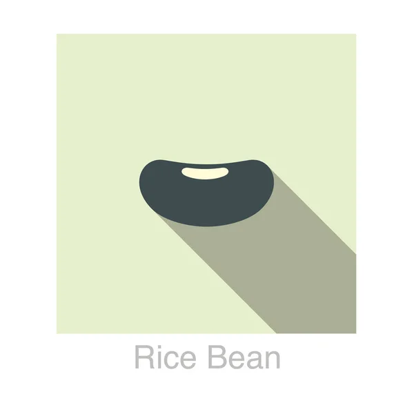 Ρύζι Φασολιών Τροφίμων Επίπεδη Εικόνα Vector Εικονογράφηση — Διανυσματικό Αρχείο
