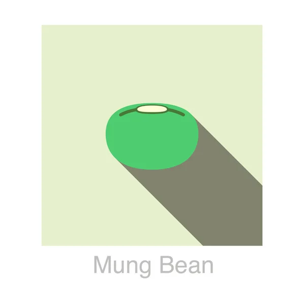 Mung Φασόλι Τροφίμων Επίπεδη Εικόνα Vector Εικονογράφηση — Διανυσματικό Αρχείο