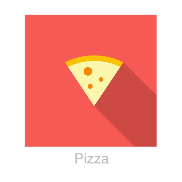 Pizza Essen Flach Icon Design Vektor Illustration — Stockvektor