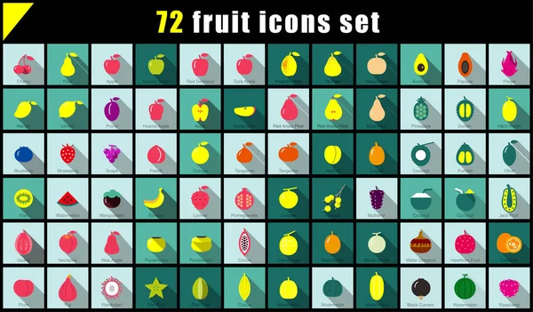 72 meyve düzlüğü simgesi, vektör illüstrasyonu