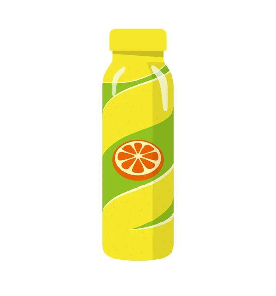 Suco Frutas Laranja Garrafa Bebida Vetor — Vetor de Stock