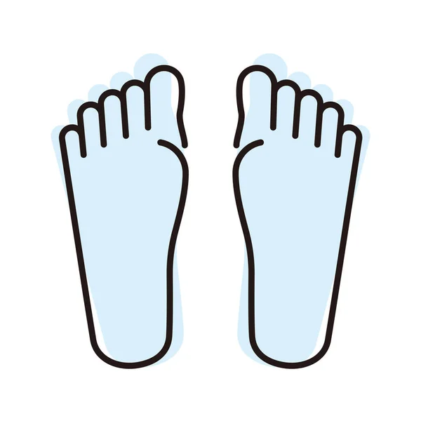 Human Foot Icon Vector Illustration — Stock Vector