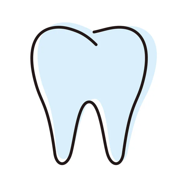 Icona Piatta Del Dente Illustrazione Vettoriale — Vettoriale Stock