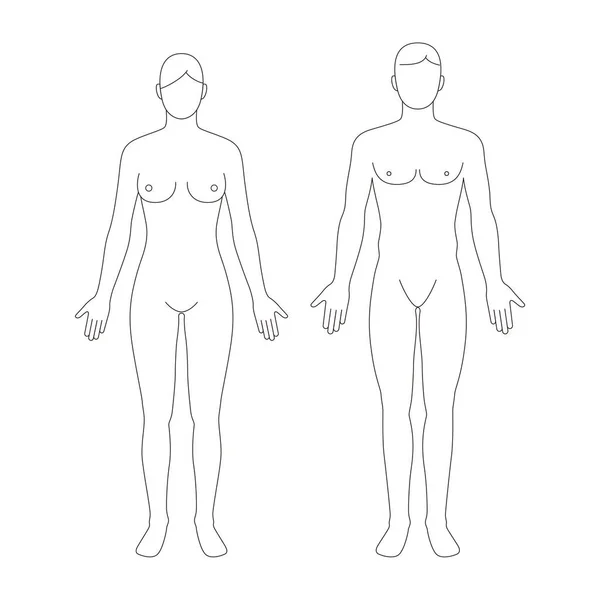 남자와 여자의 그래픽 — 스톡 벡터