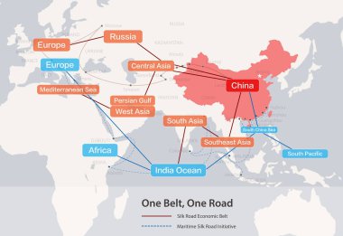 One Belt, One Road, 21. yüzyıl haritasında Çin stratejik yatırımları..