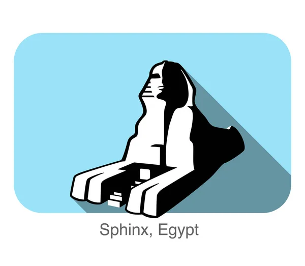 Grand Sphinx Gizeh Célèbre Landmark World Series Lieu Pittoresque Célèbre — Image vectorielle