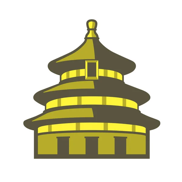 Тяньтан Храм Неба Известный Ориентир Мировой Серии Знаменитое Живописное Место — стоковый вектор
