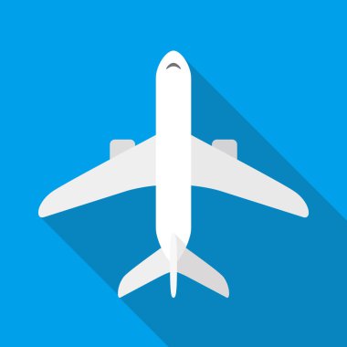 Düzlem düz tasarım simgesi, vektör illüstrasyonu