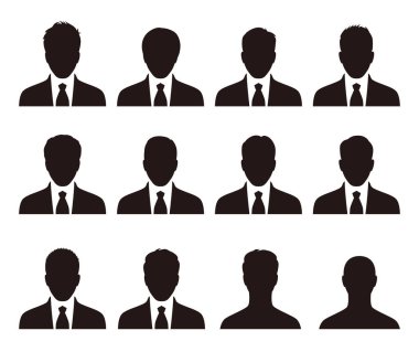 İş adamı kimliği fotoğrafı, vektör illüstrasyonu