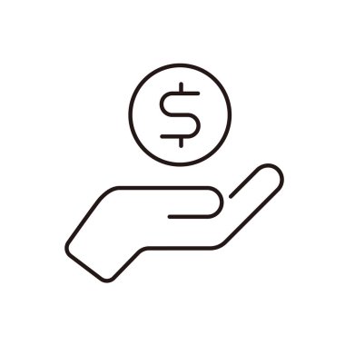 Sikke vektör simgesi tutan el