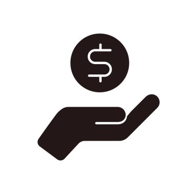 Sikke vektör simgesi tutan el