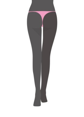 Sexy Genç kız bacak serisi, vektör çizim beyaz arka plan