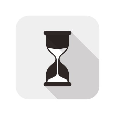 Kum saati düz moda simgesi tasarımı, saat simgesi, vektör