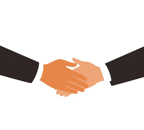 Businessmen Shaking Hands White Background Vector Illustration — ストックベクタ