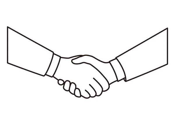 Businessmen Shaking Hands White Background Vector Illustration — ストックベクタ