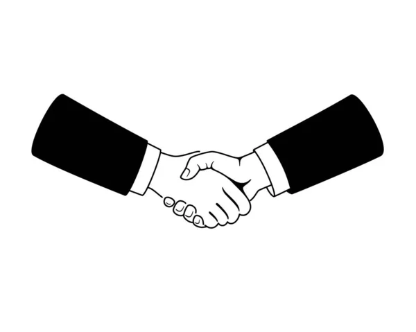 Businessmen Shaking Hands White Background Vector Illustration — ストックベクタ