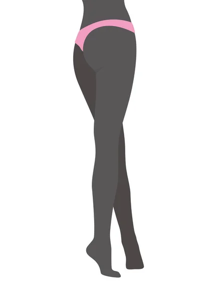 Sexy Junge Mädchen Bein Serie Vektor Illustration Weißen Hintergrund — Stockvektor
