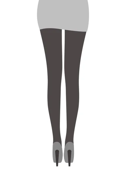 セクシーな若い女の子の脚シリーズ ベクトル イラスト白背景 — ストックベクタ