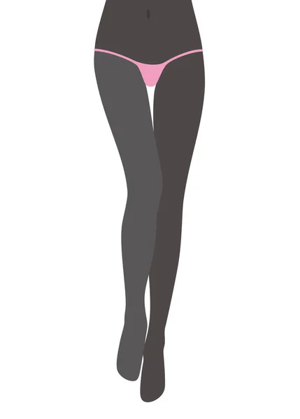 Sexy Junge Mädchen Bein Serie Vektor Illustration Weißen Hintergrund — Stockvektor