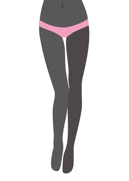 セクシーな若い女の子の脚シリーズ ベクトル イラスト白背景 — ストックベクタ
