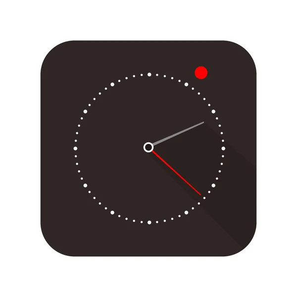 Klok Platte Modevormgeving Pictogram Pictogram Van Het Horloge Vector — Stockvector