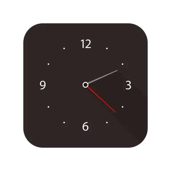 Relógio Design Ícone Moda Plana Ícone Relógio Vetor — Vetor de Stock