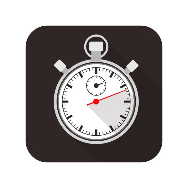 Horloge Chronomètre Design Icône Mode Plat Icône Montre Vecteur — Image vectorielle