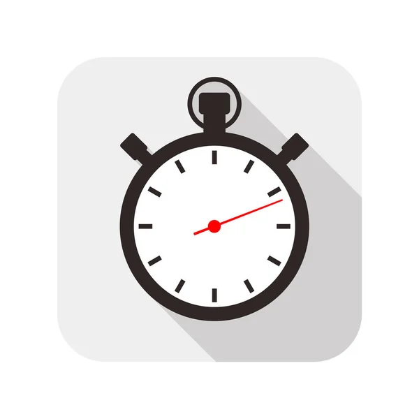 Horloge Chronomètre Design Icône Mode Plat Icône Montre Vecteur — Image vectorielle